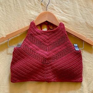 Crochet Halter Crop Swim top 🌊